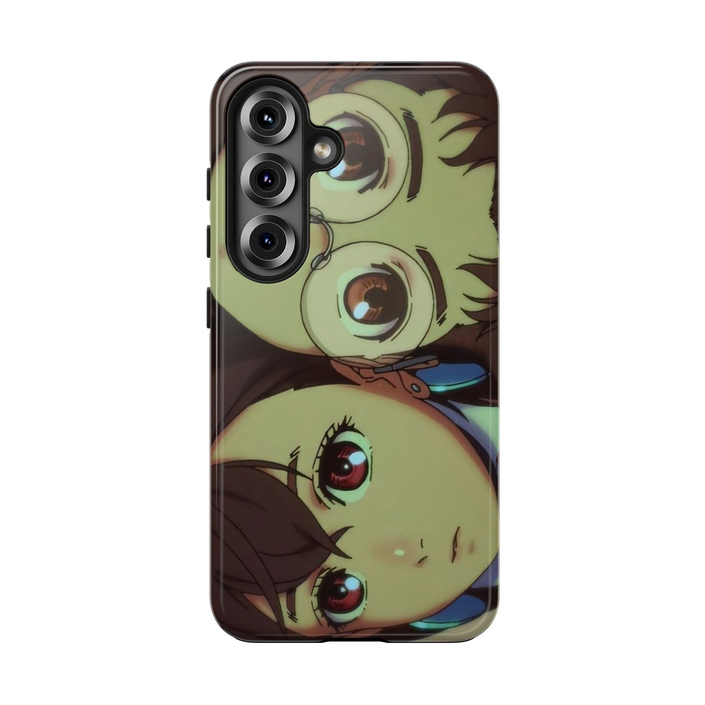 Anime Duo Tough Phone Case — Cute Chibi Sisters Protective Cover