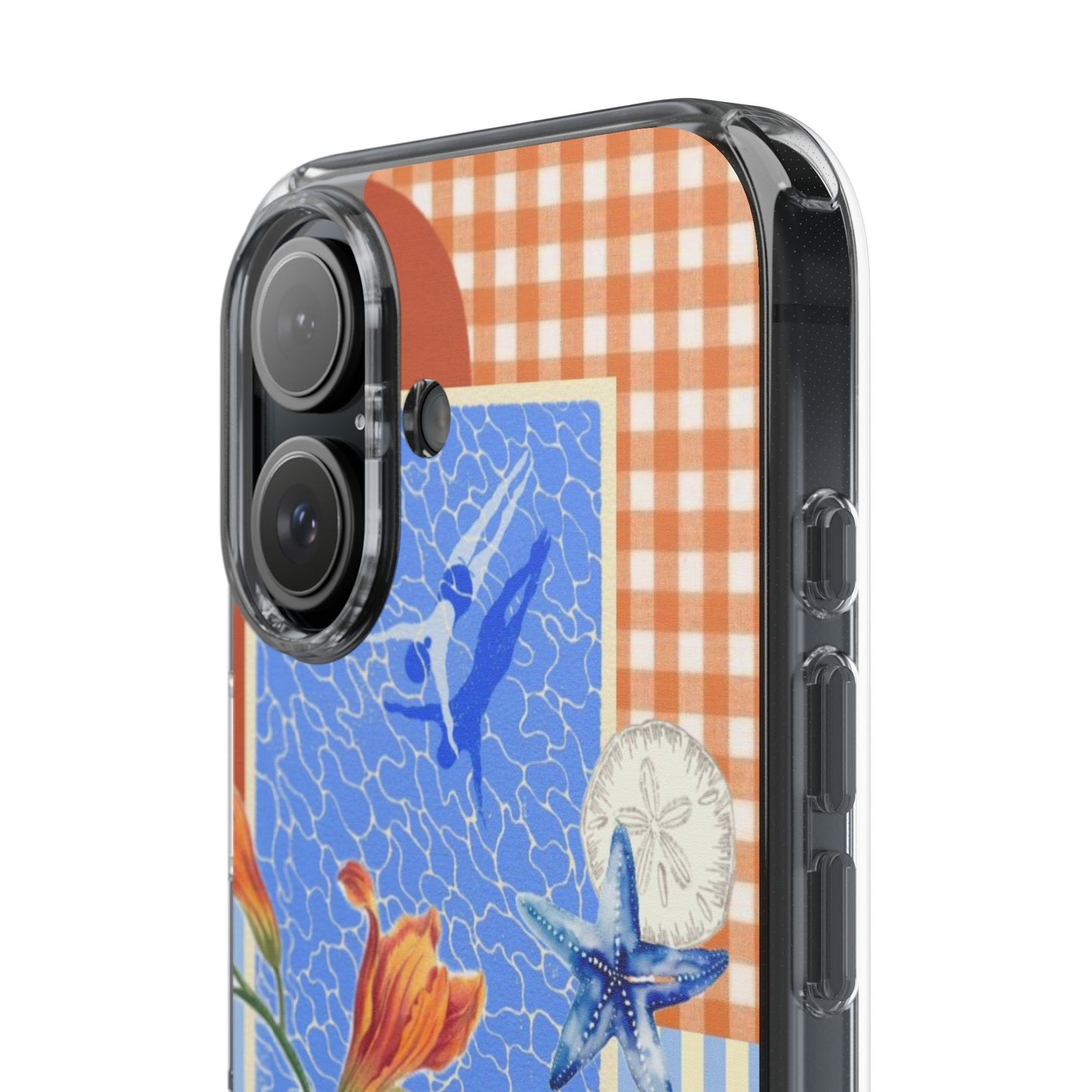Floral Patchwork Clear Impact-Resistant Phone Case