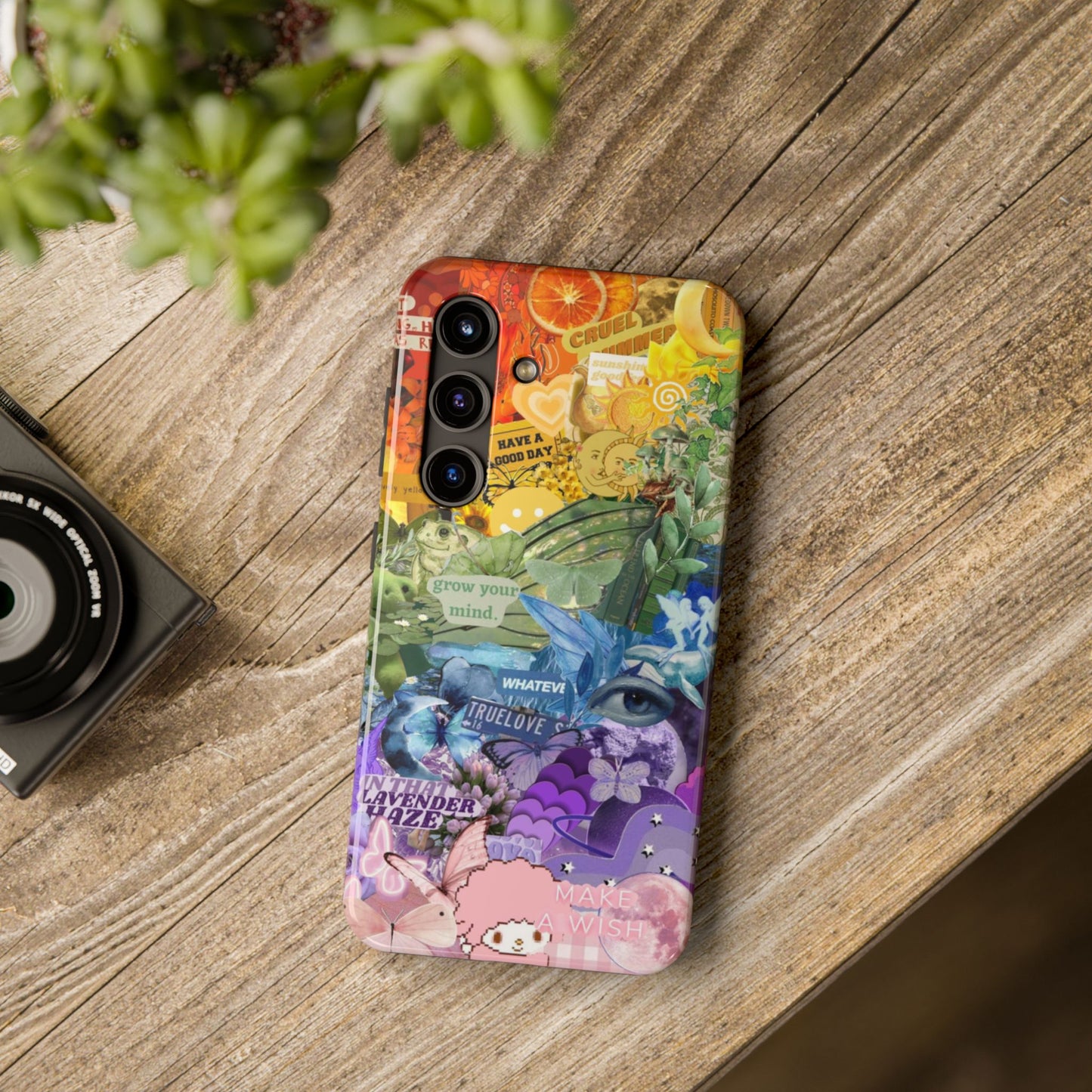 Collage Art Phone Case — 'Grow Your Mind' Lavender Haze Tough Case
