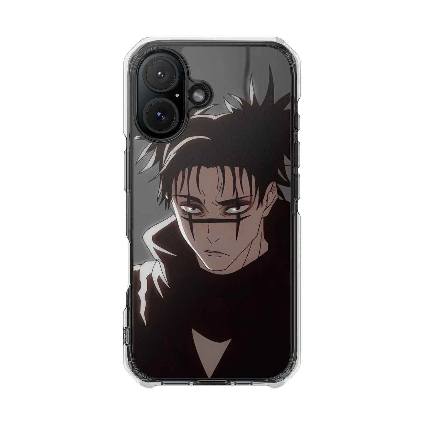 Clear Magnetic Phone Case — Dark Anime Character Design
