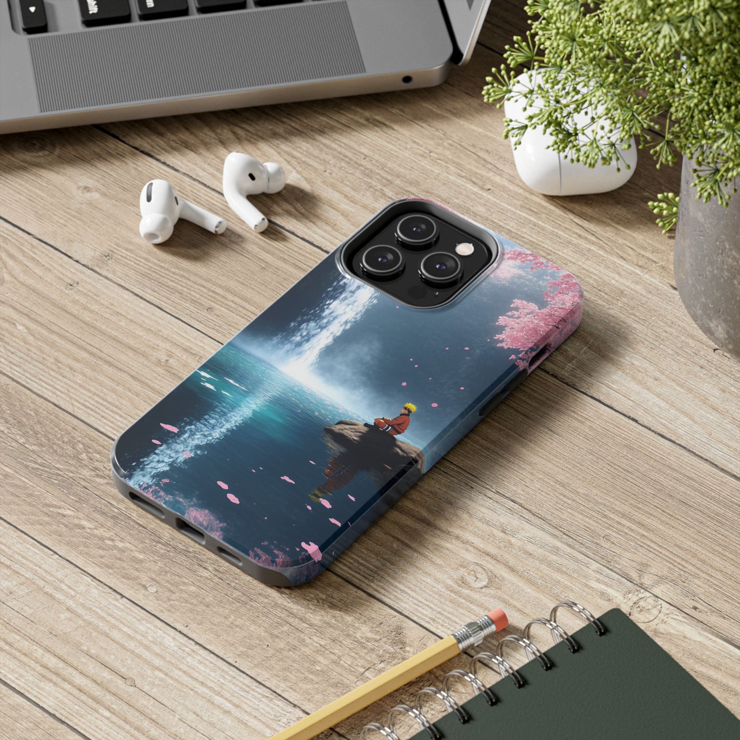 Naruto Scenic Tough Phone Case — Waterfall Meditation Anime Cover
