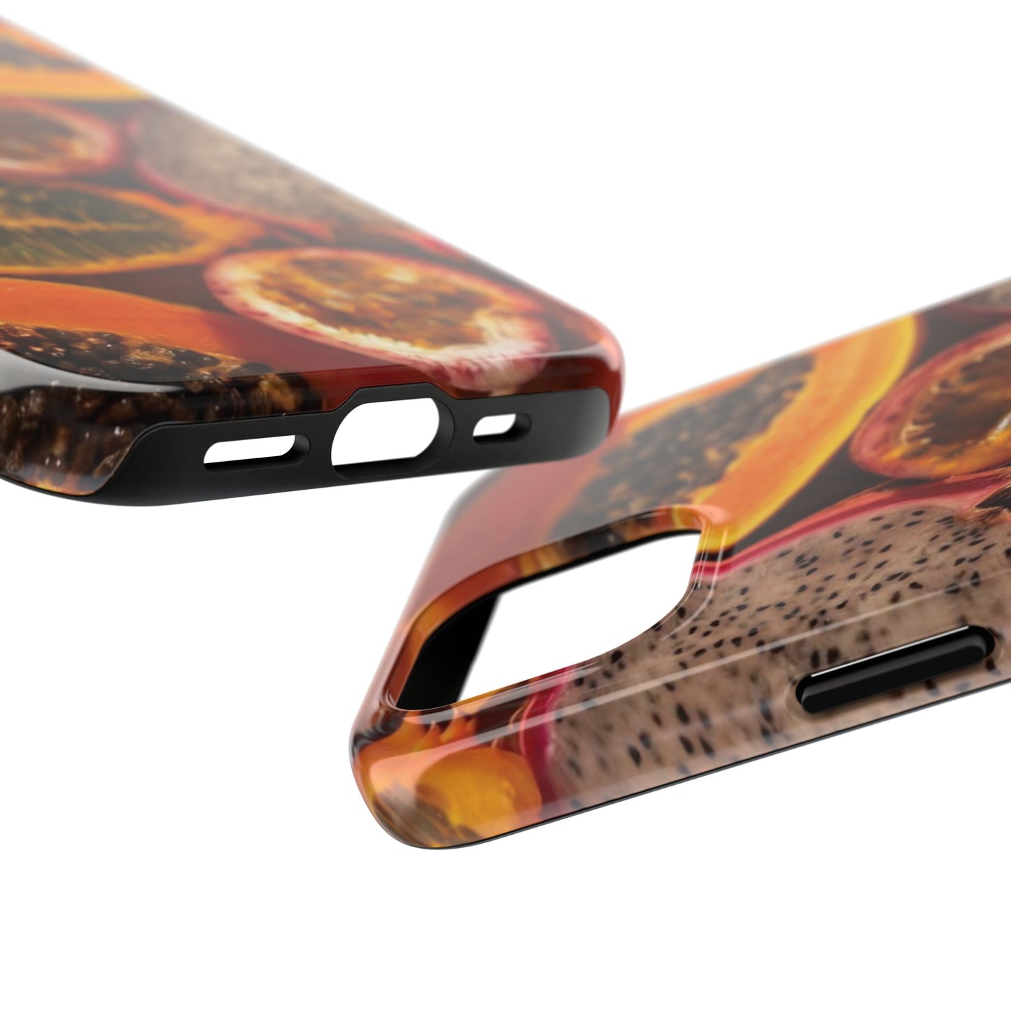 Tropical Fruit Tough Phone Case — Papaya & Dragon Fruit Design