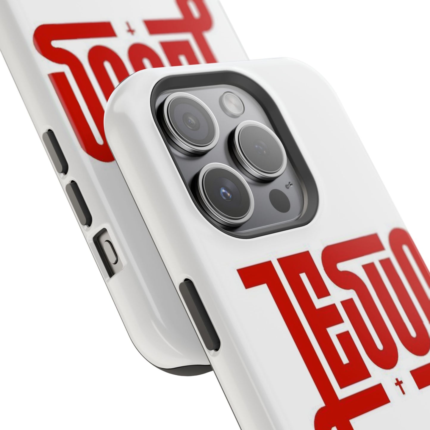 Jesus Magnetic Impact‑Resistant Phone Case — Bold Red Script Christian iPhone Cover