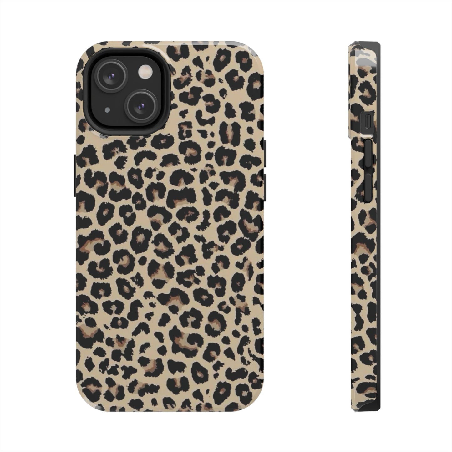Leopard Print Tough Phone Case — Durable Protective iPhone Cover