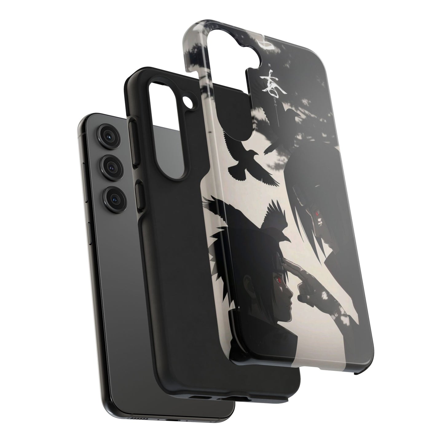 Anime Raven Silhouette Phone Case — Dark Red Eye Tough Protective Case
