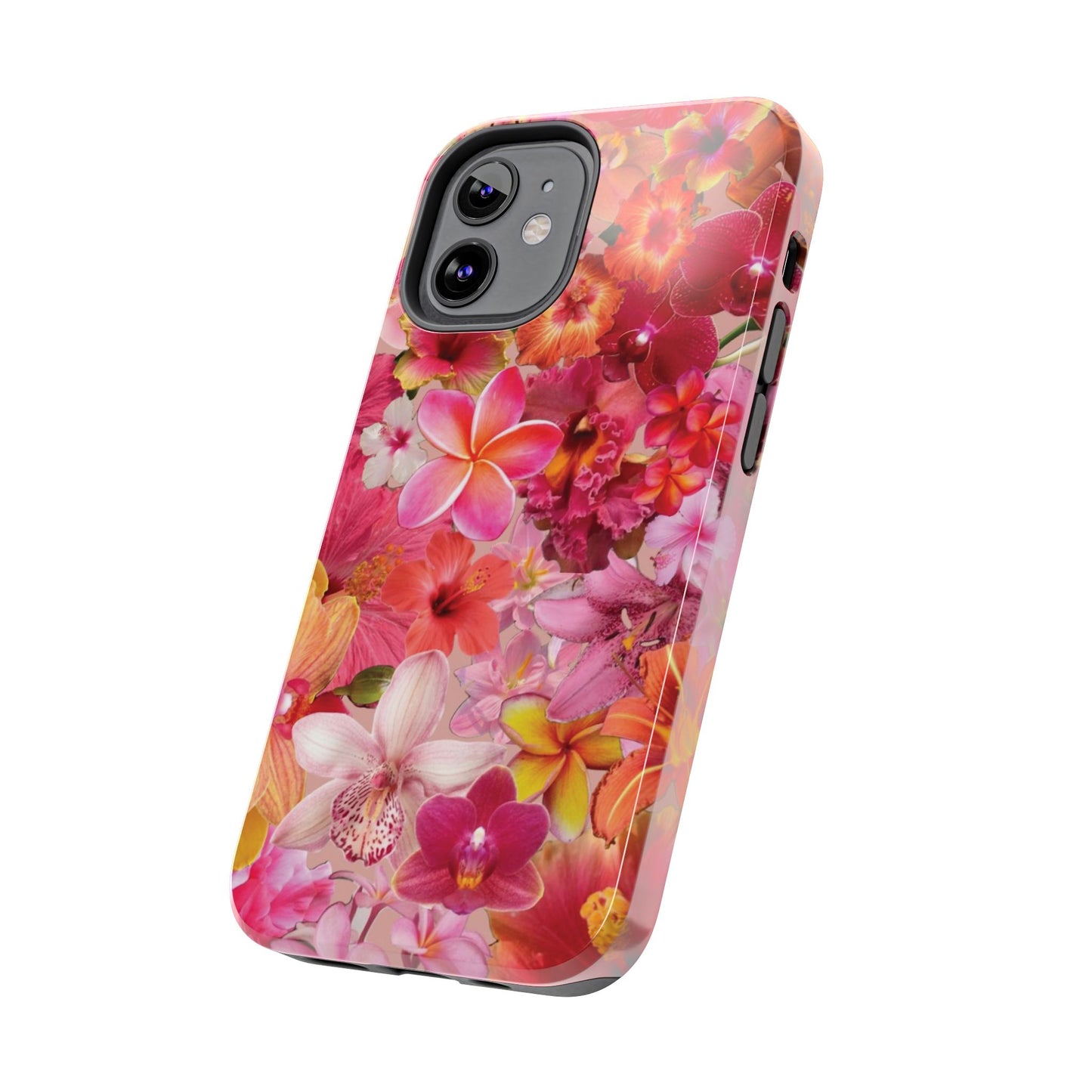 Tough Phone Case — Pink Tropical Floral Orchids Phone Cover