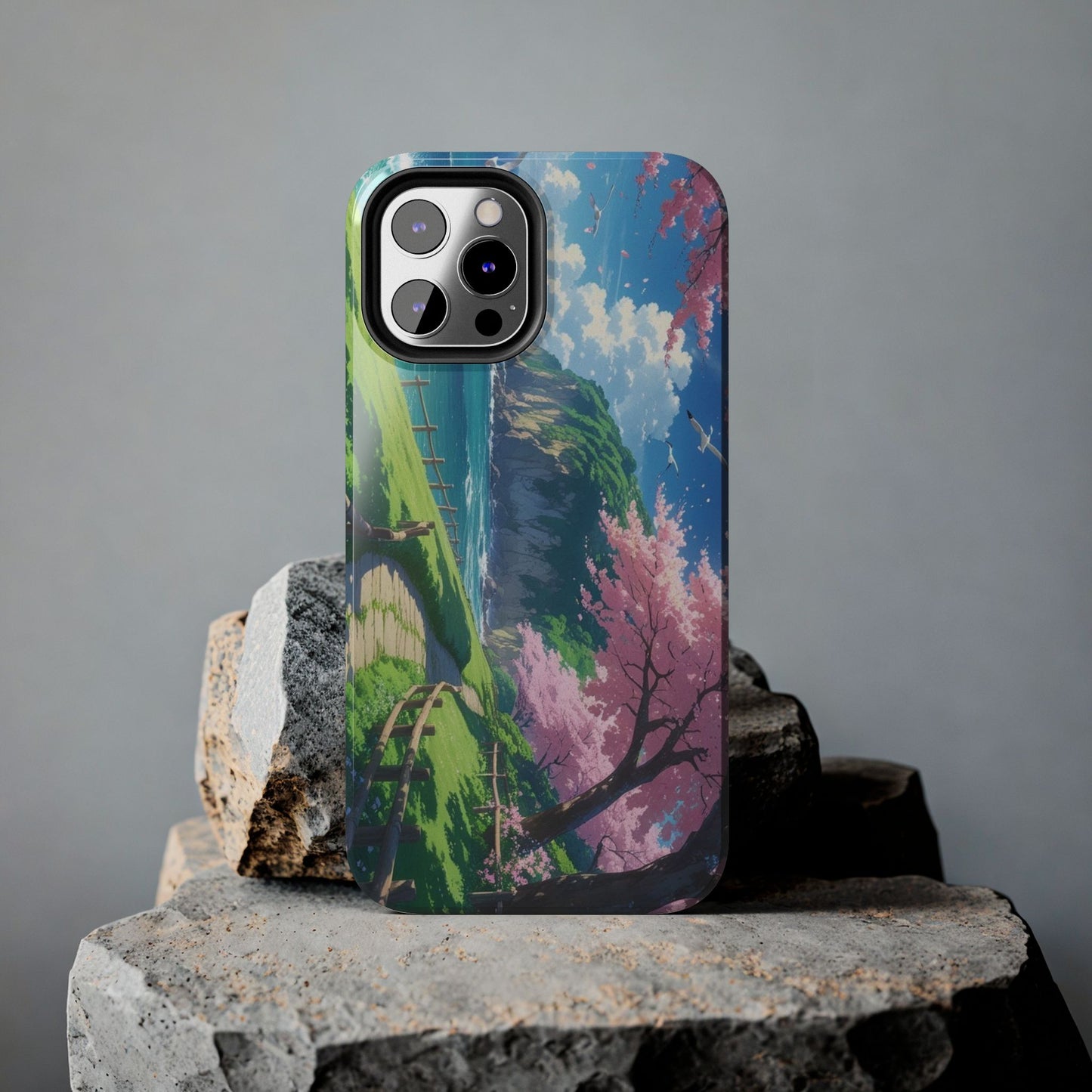 Tough Phone Case — Scenic Cherry Blossom Landscape Phone Cover