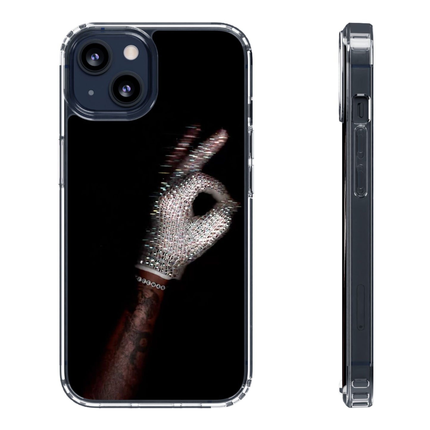 Diamond Glove OK Hand Clear Phone Case