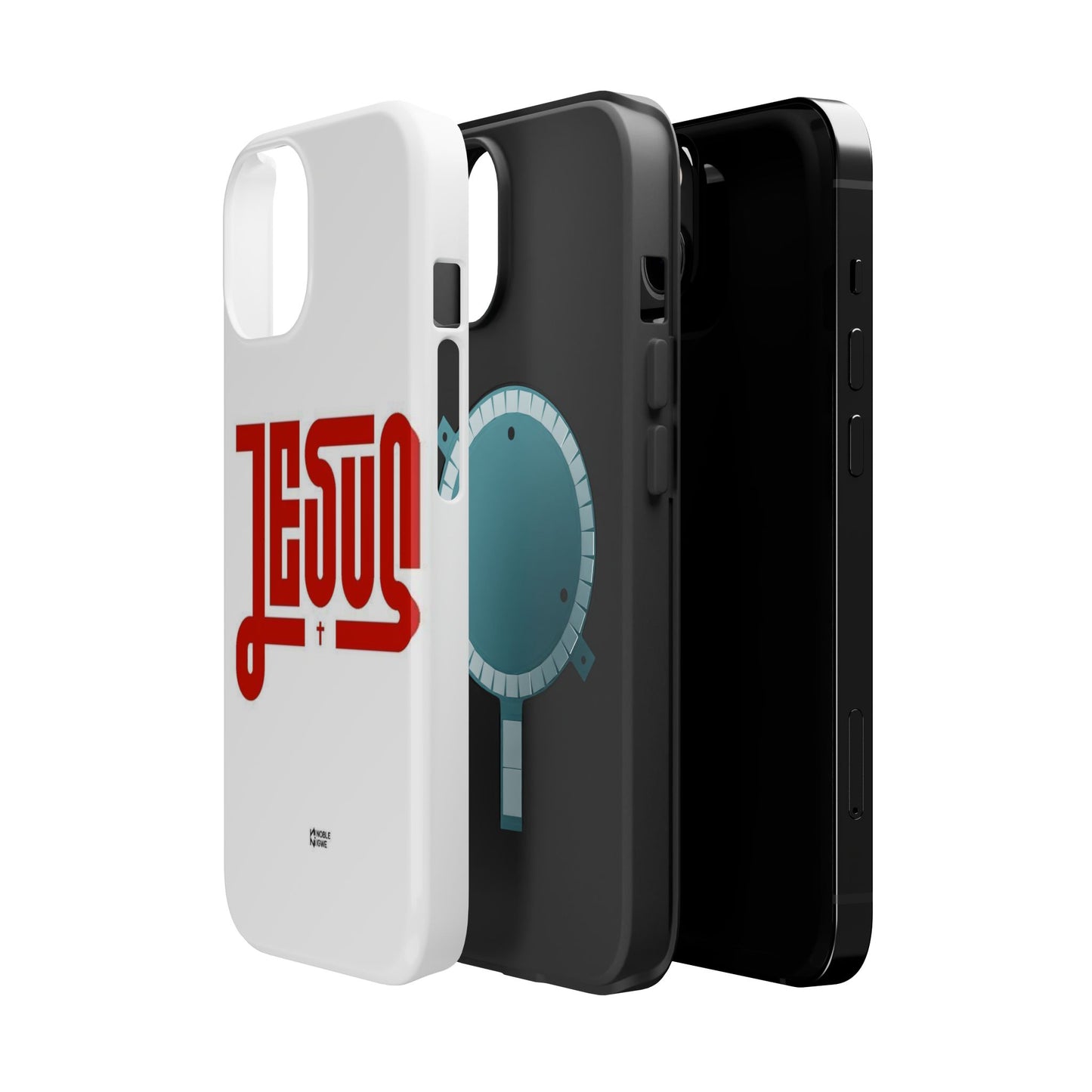 Jesus Magnetic Impact‑Resistant Phone Case — Bold Red Script Christian iPhone Cover