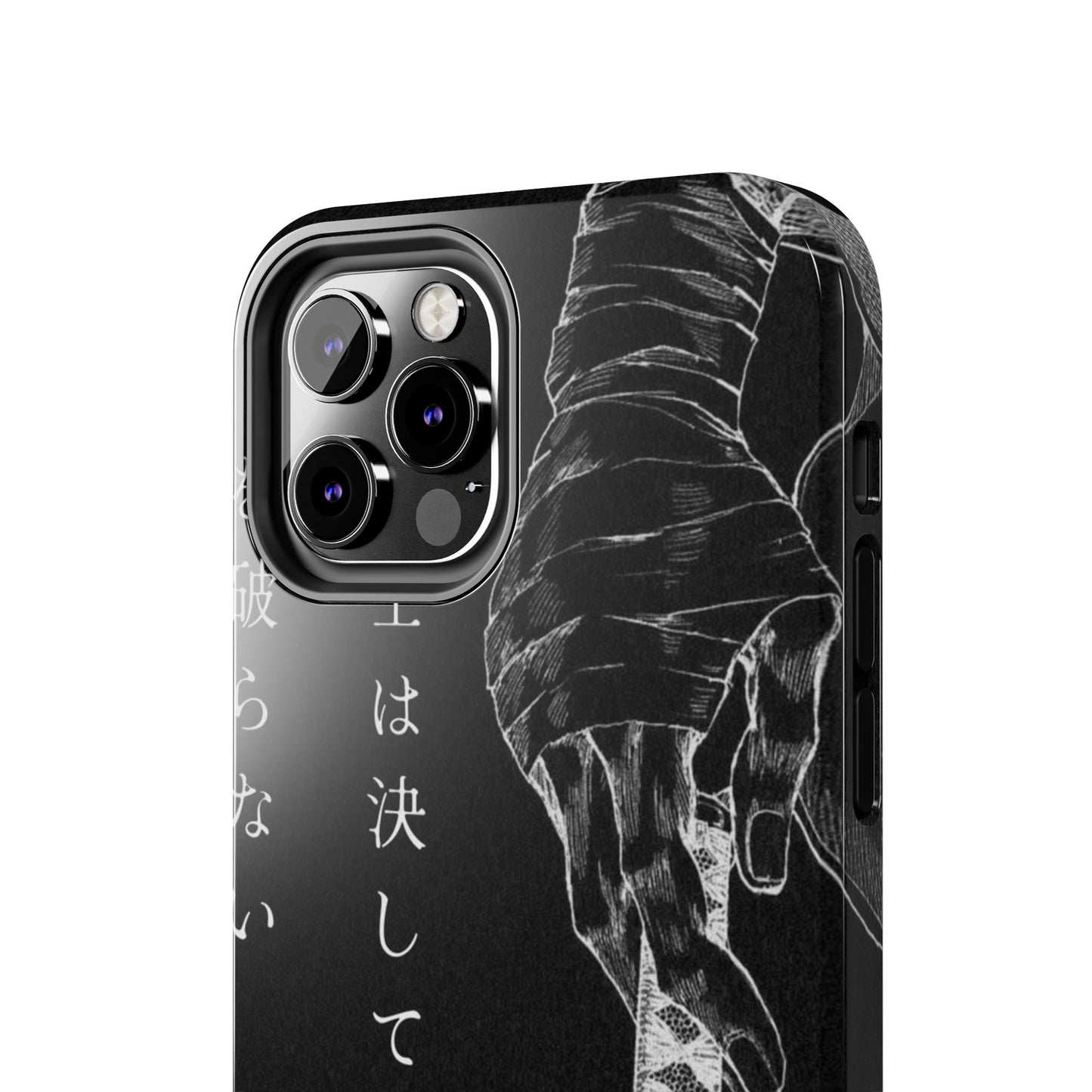 Samurai Vow Tough Phone Case — Black Katana Design with Japanese Text