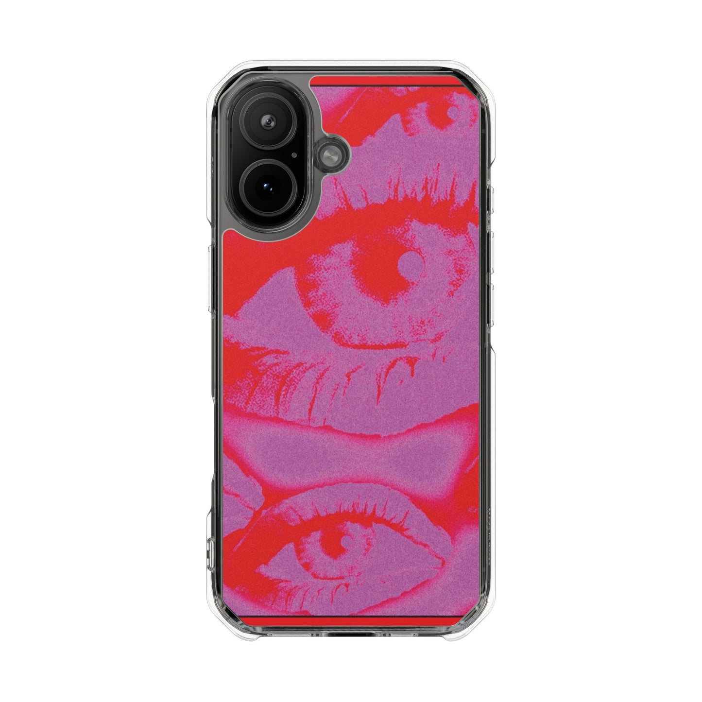 Phone Case — Pop Art Red Eyes Magnetic Clear Impact Case