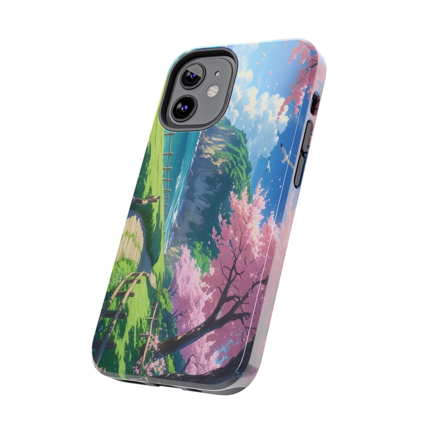 Tough Phone Case — Scenic Cherry Blossom Landscape Phone Cover