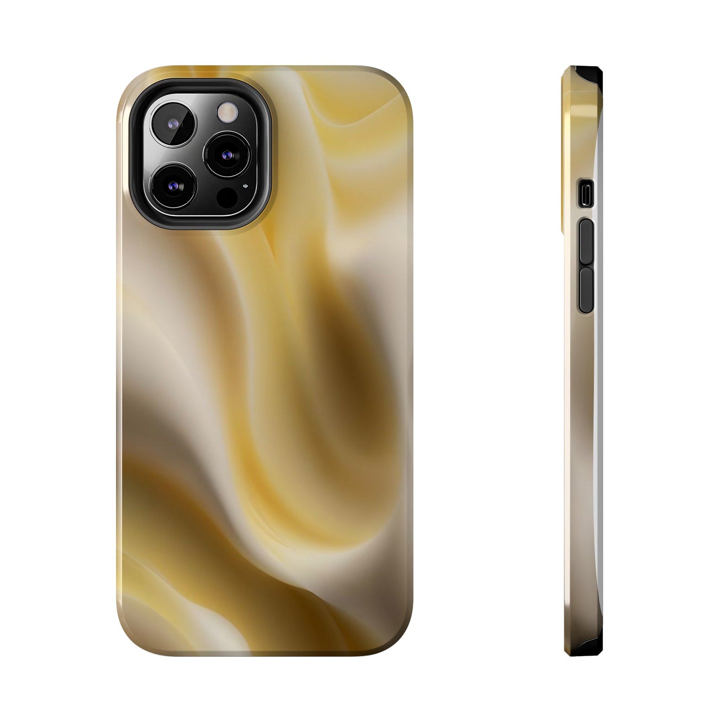 Gold Marble Tough Phone Case — Protective iPhone Case with Elegant Swirl Design