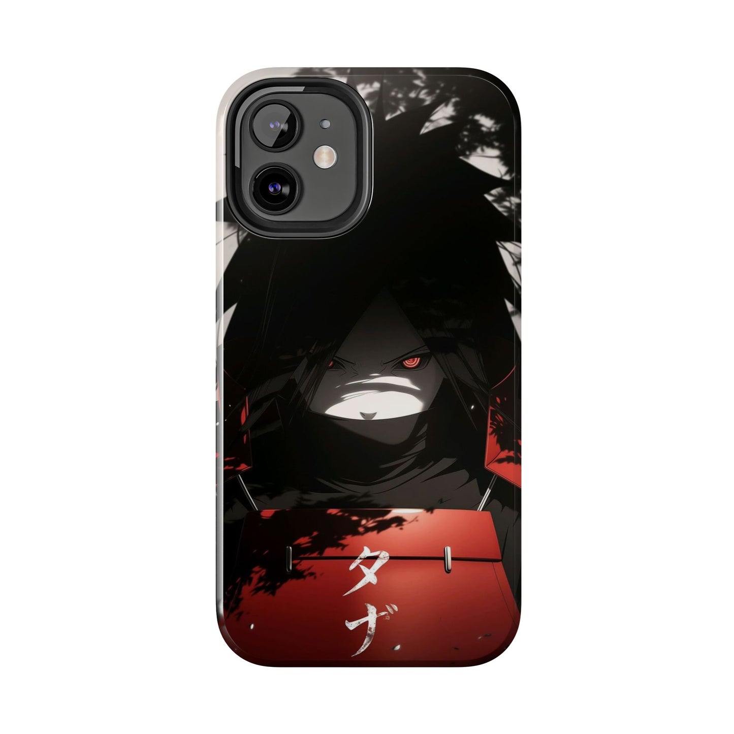 Anime Dark Ninja Phone Case — Red Eye Silhouette Tough Phone Case