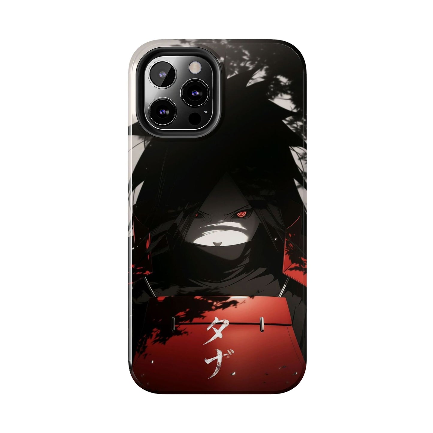 Anime Dark Ninja Phone Case — Red Eye Silhouette Tough Phone Case