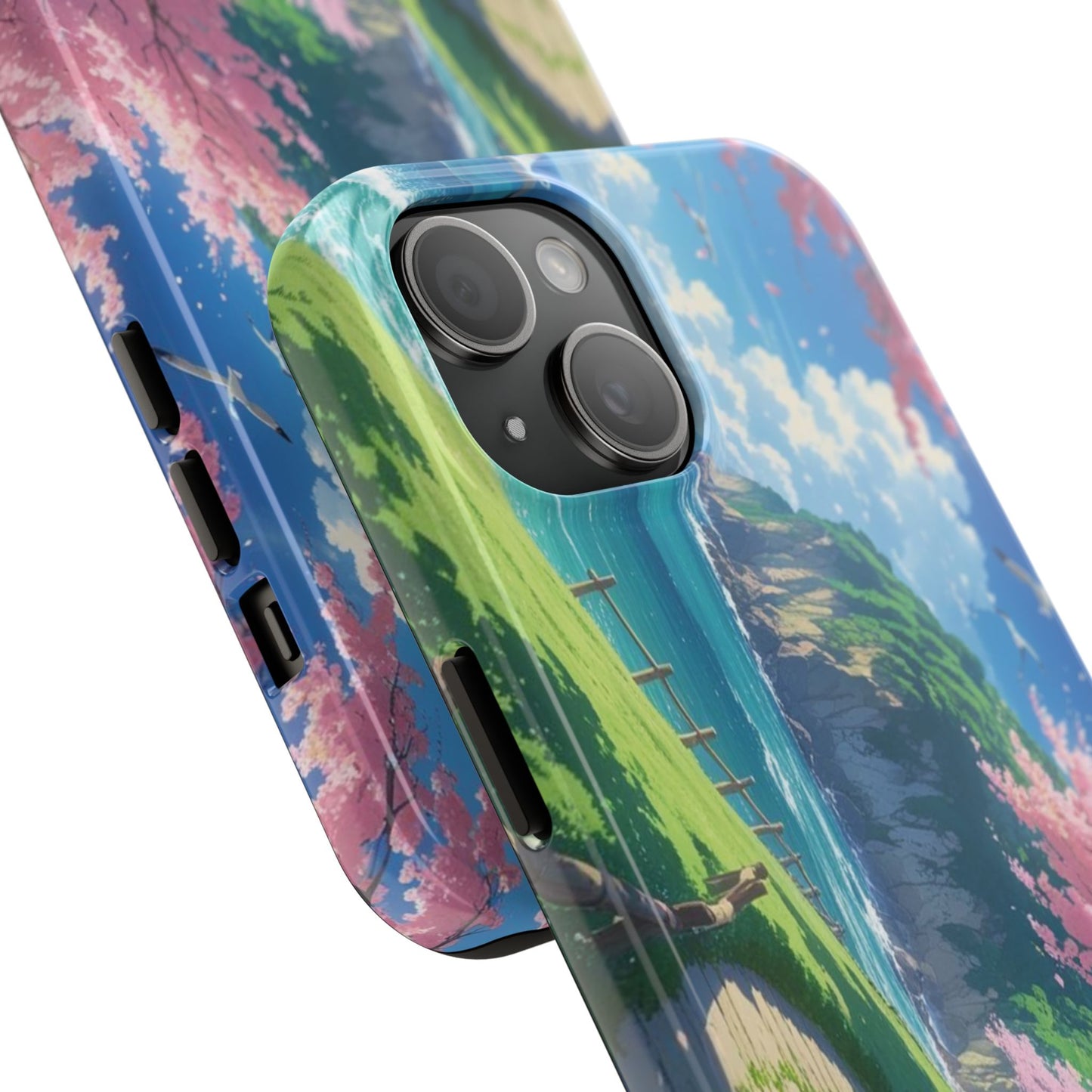 Tough Phone Case — Scenic Cherry Blossom Landscape Phone Cover