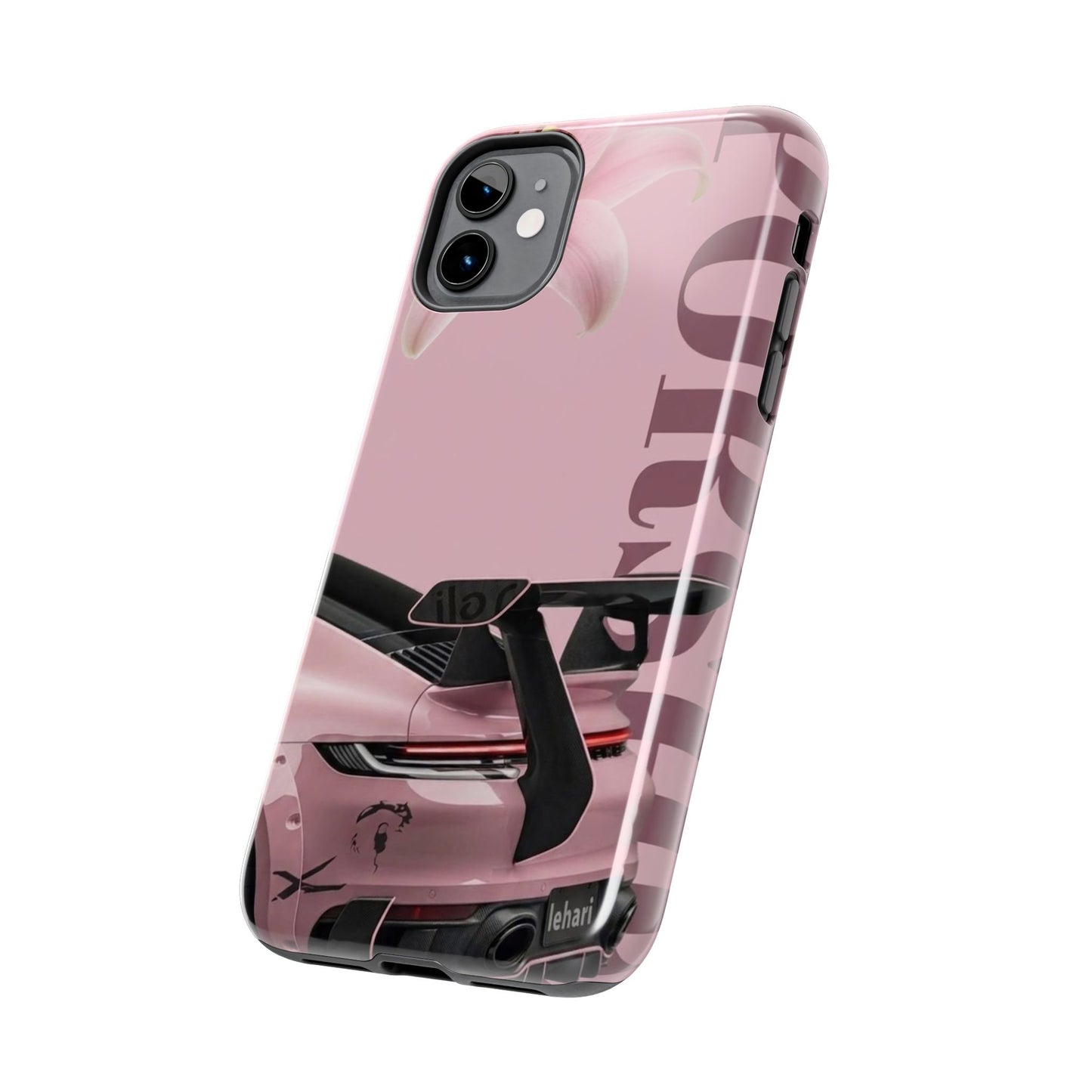 Pink Racing Car Tough Phone Case — 'Queen' Sportback Design