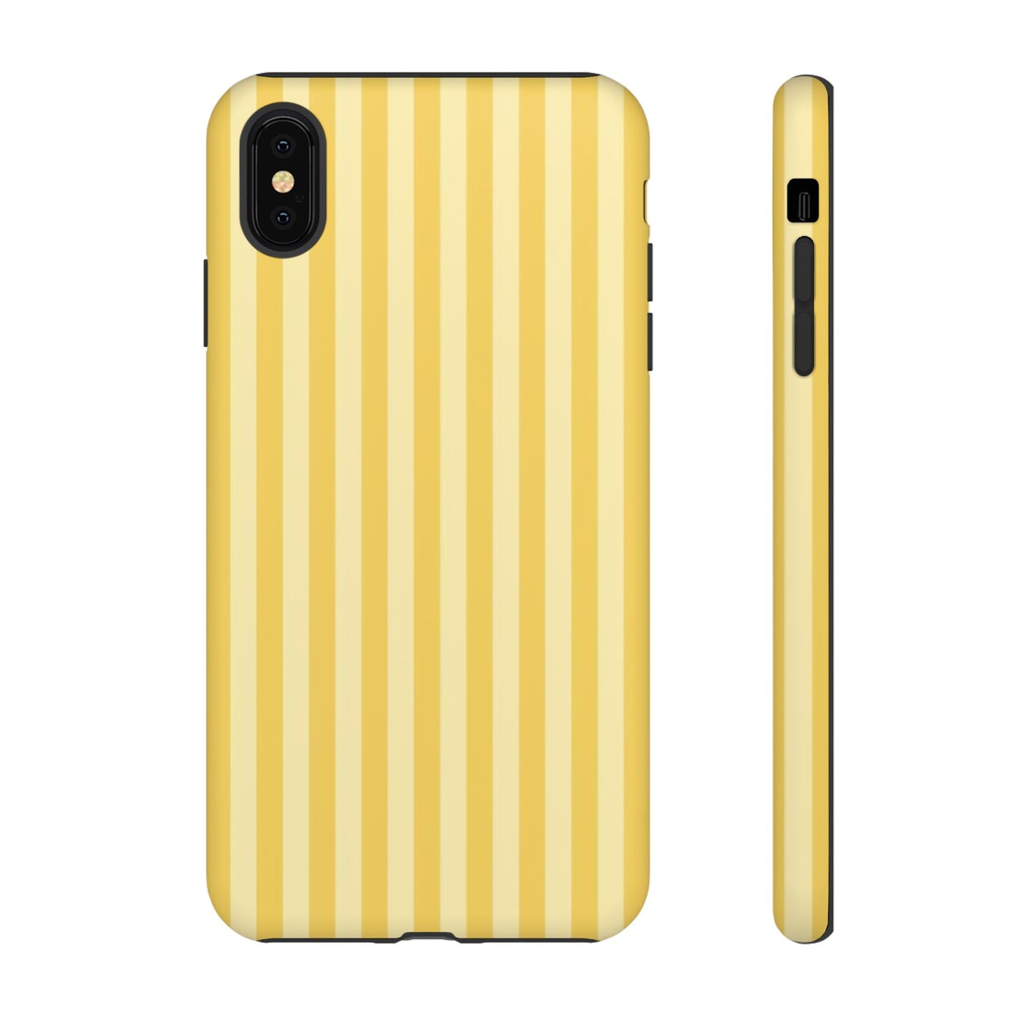 Yellow Stripe Tough Phone Case — Durable Protective iPhone Cover