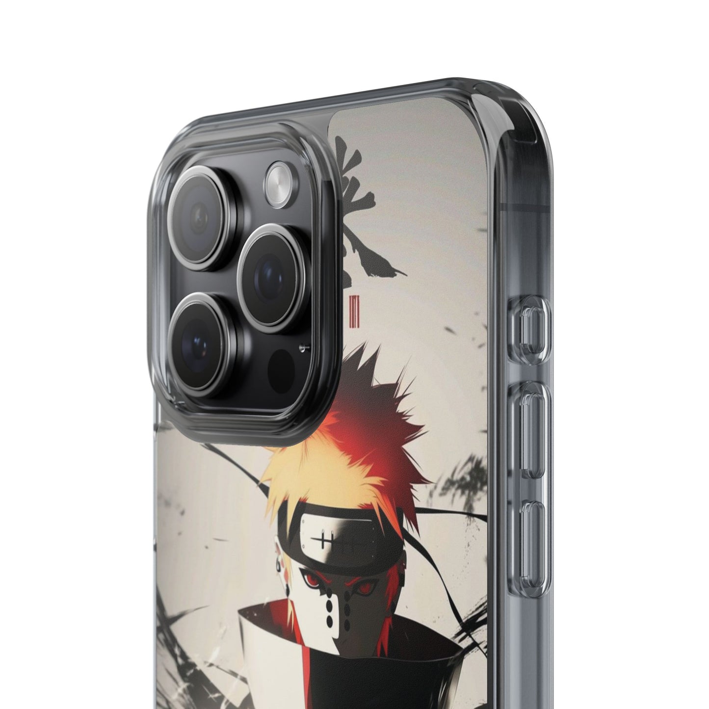 Clear Impact-Resistant Phone Case — Anime Akatsuki Shadow Design