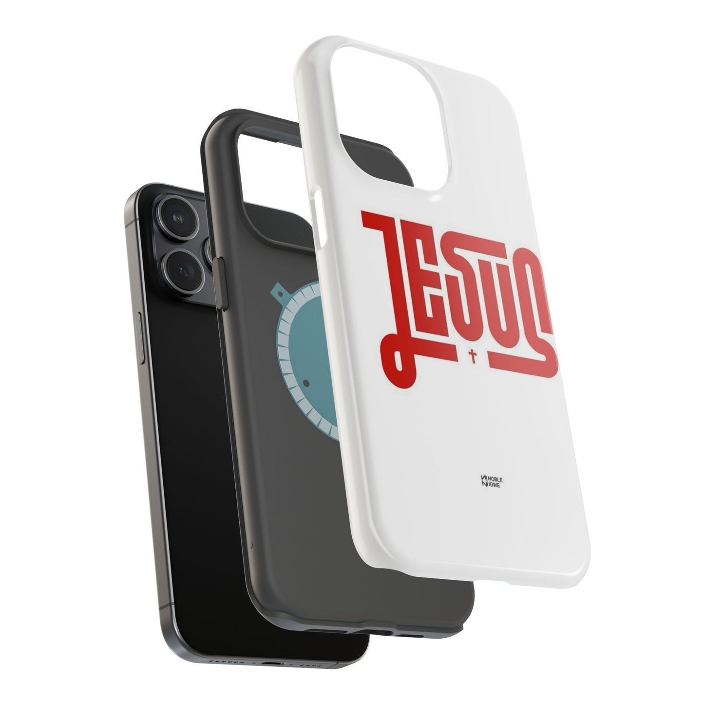 Jesus Magnetic Impact‑Resistant Phone Case — Bold Red Script Christian iPhone Cover