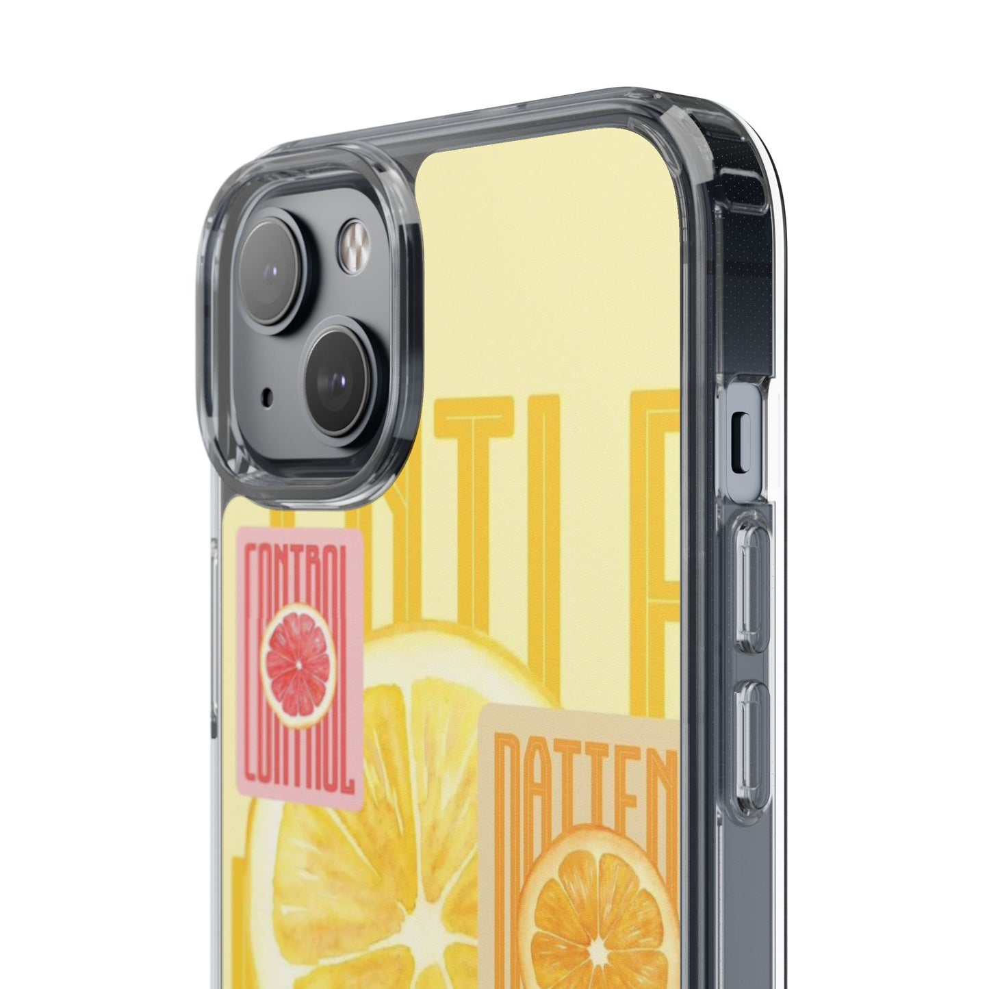 Clear Phone Case — Citrus Fruit Typography "Good Faith" Design
