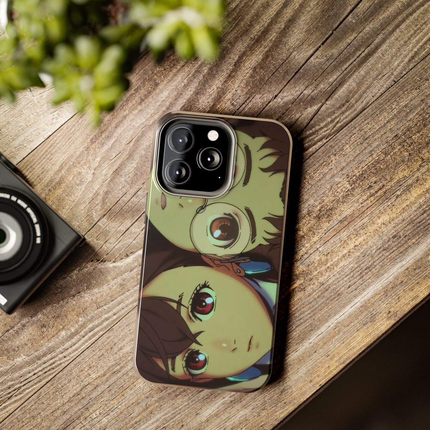 Anime Duo Tough Phone Case — Cute Chibi Sisters Protective Cover