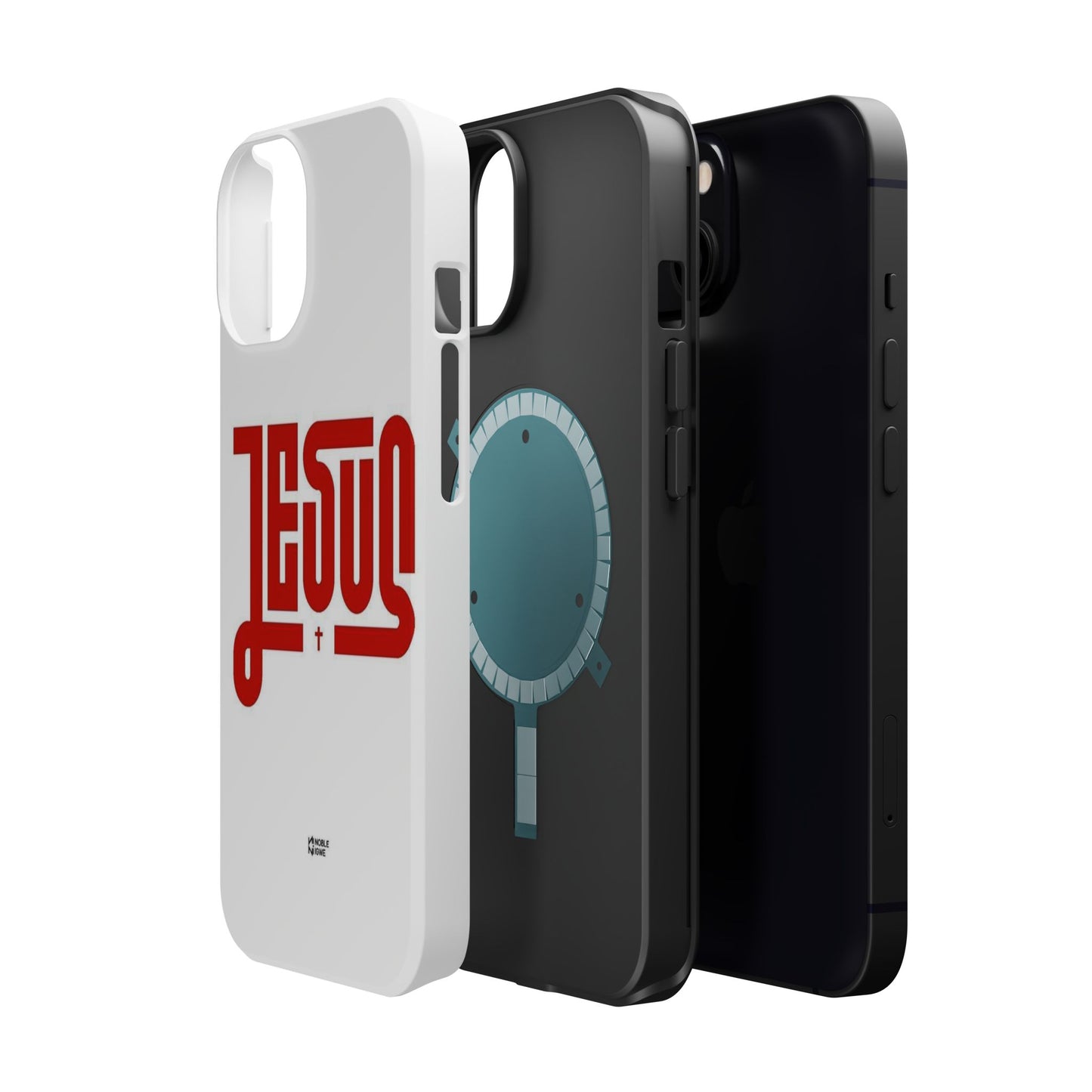 Jesus Magnetic Impact‑Resistant Phone Case — Bold Red Script Christian iPhone Cover