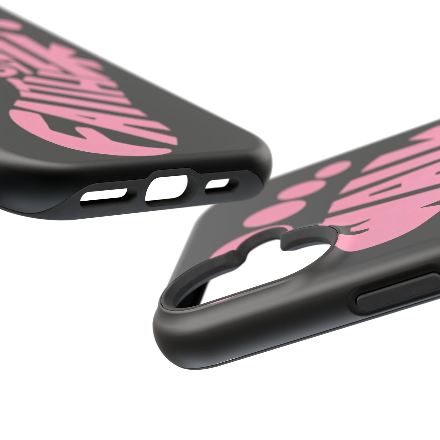 Phone Case — "Walk By Faith" Pink Footprint Magnetic Impact-Resistant Case