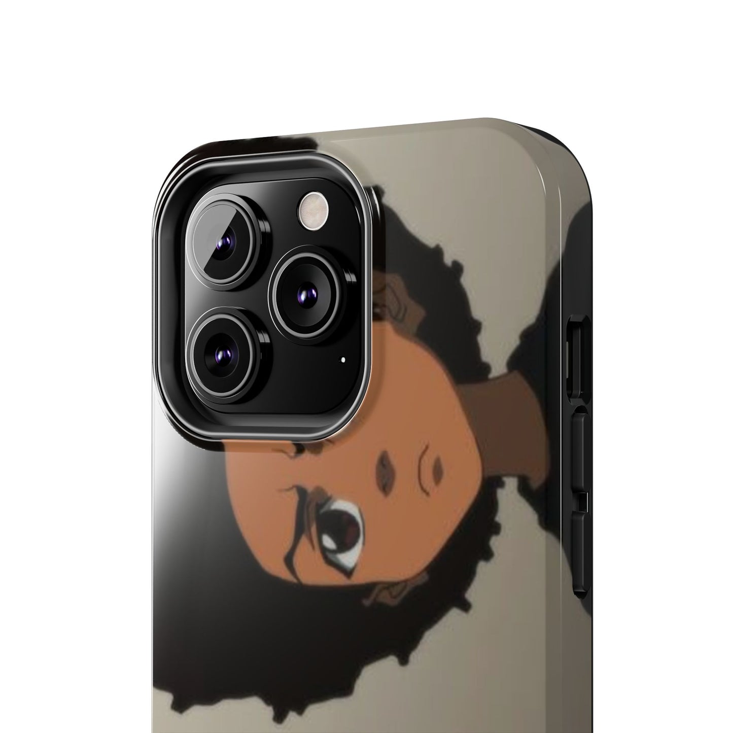 Tough Phone Case — Afro Anime Duo Face Design, Protective Shockproof Cover
