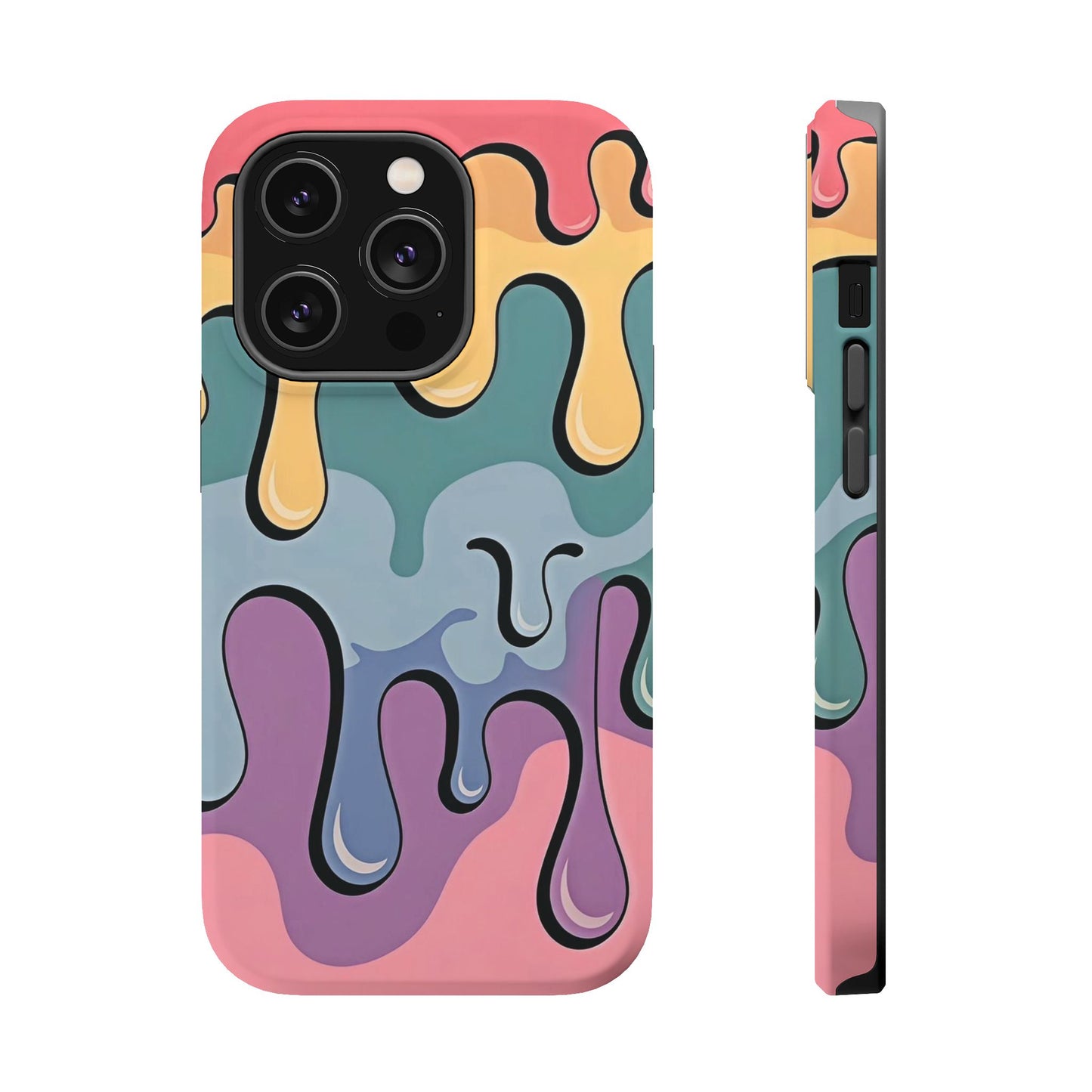 Colorful Drip Magnetic Phone Case — Impact-Resistant iPhone Cover