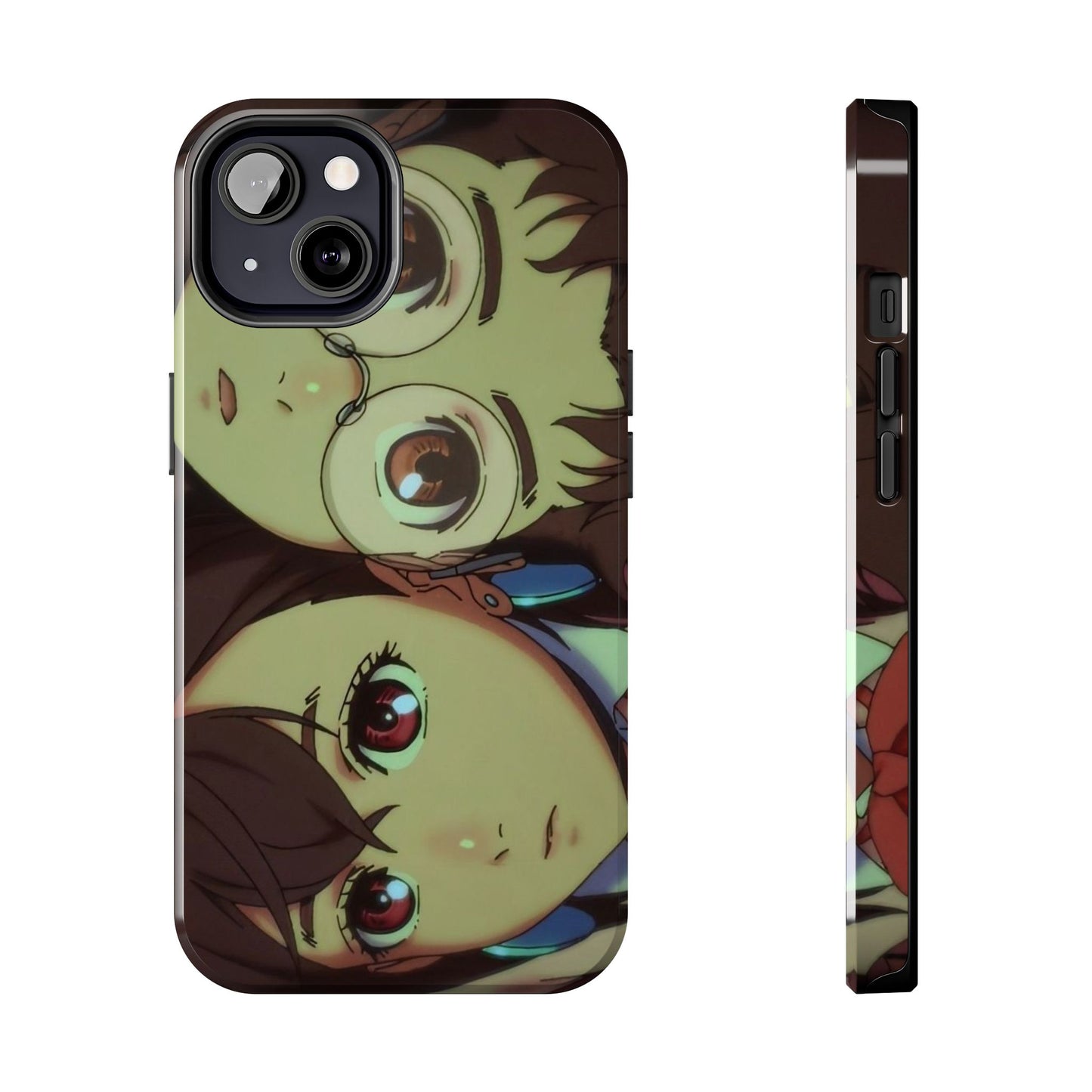 Anime Duo Tough Phone Case — Cute Chibi Sisters Protective Cover