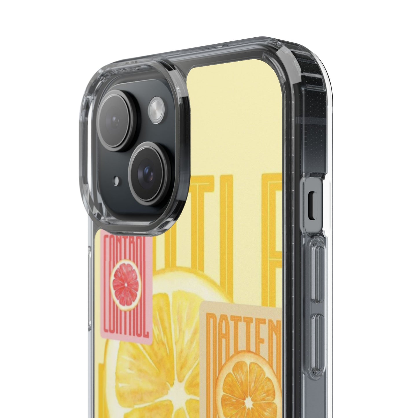 Clear Phone Case — Citrus Fruit Typography "Good Faith" Design