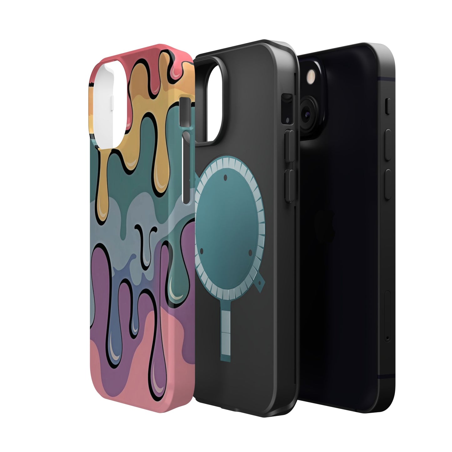 Colorful Drip Magnetic Phone Case — Impact-Resistant iPhone Cover