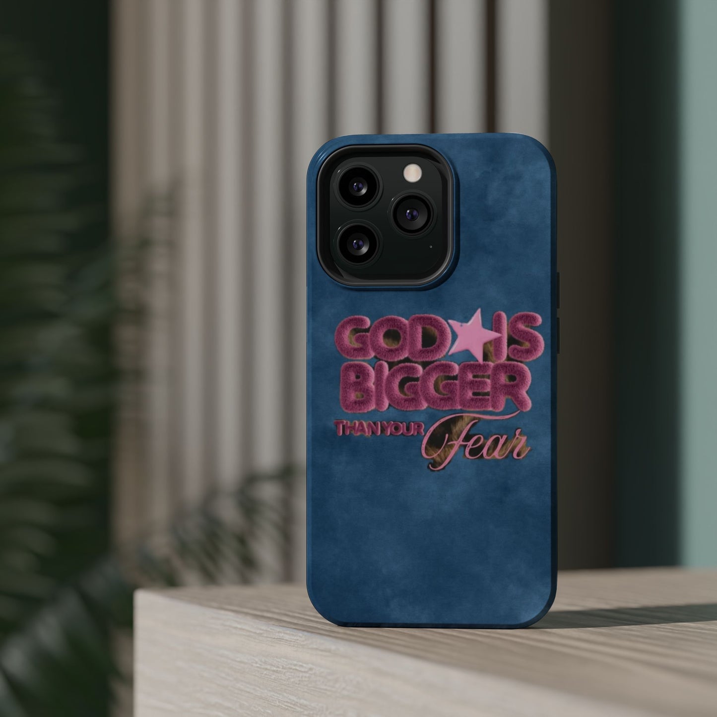 Phone Case — “God Is Bigger Than Your Fear” Magnetic Impact-Resistant Case