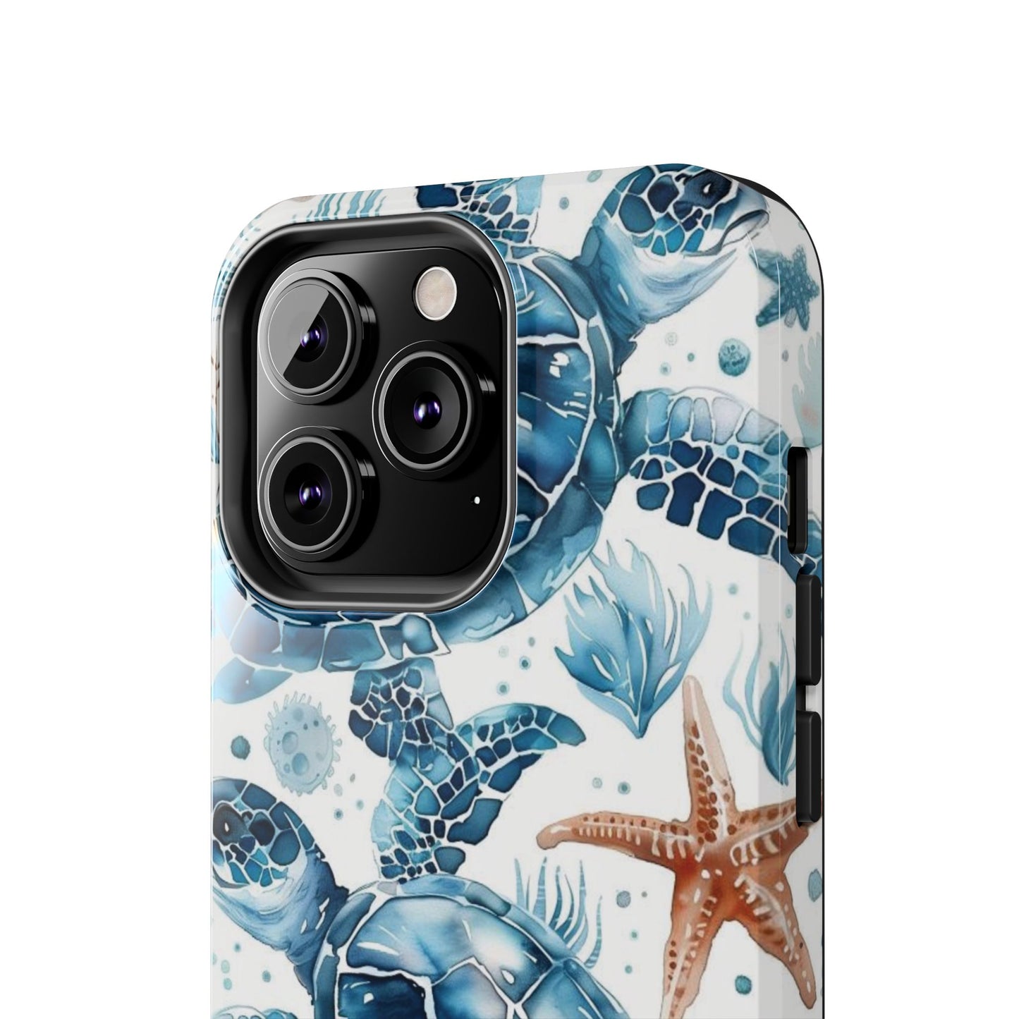 Sea Turtle Tough Phone Case — Blue Ocean Marine Life Protective Cover