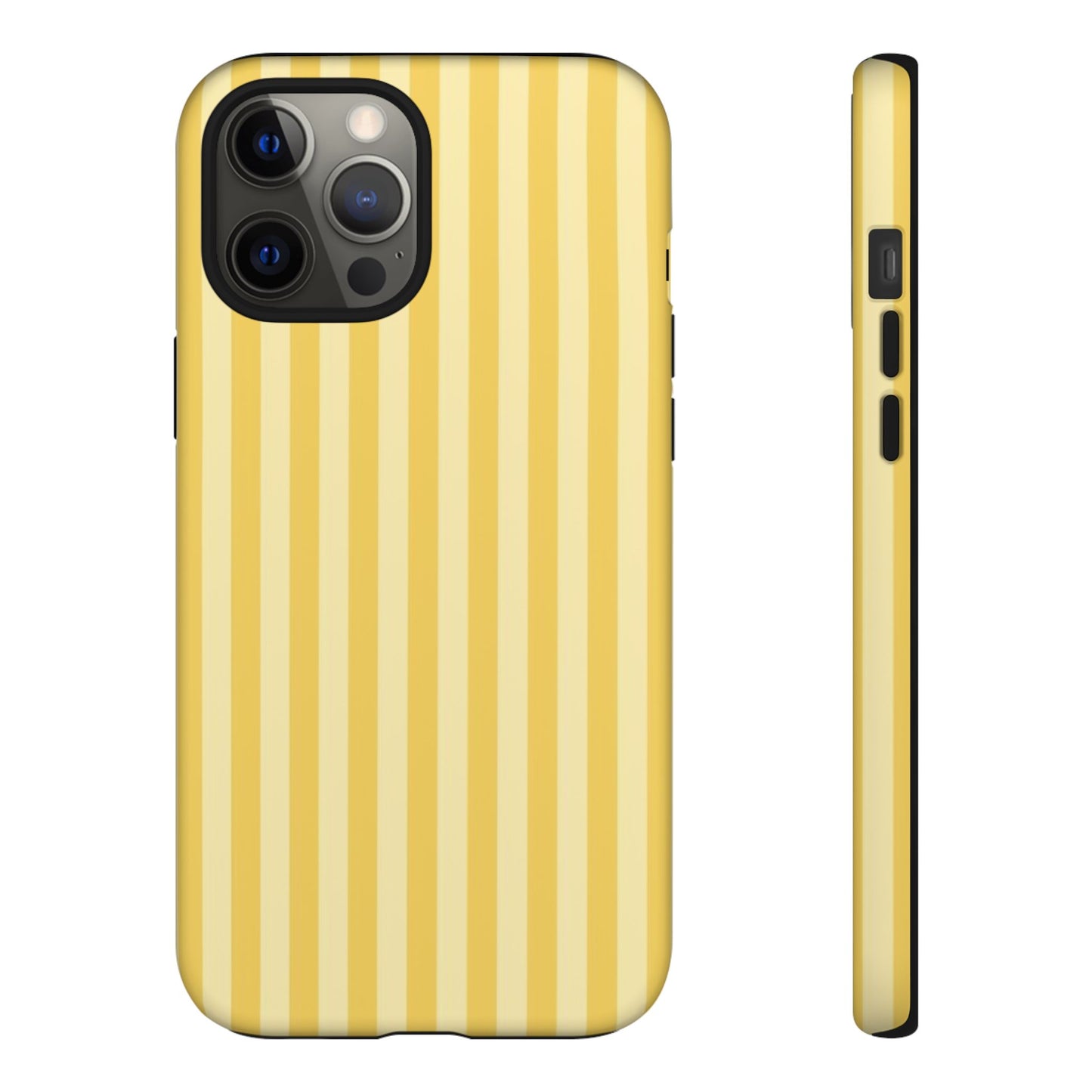 Yellow Stripe Tough Phone Case — Durable Protective iPhone Cover