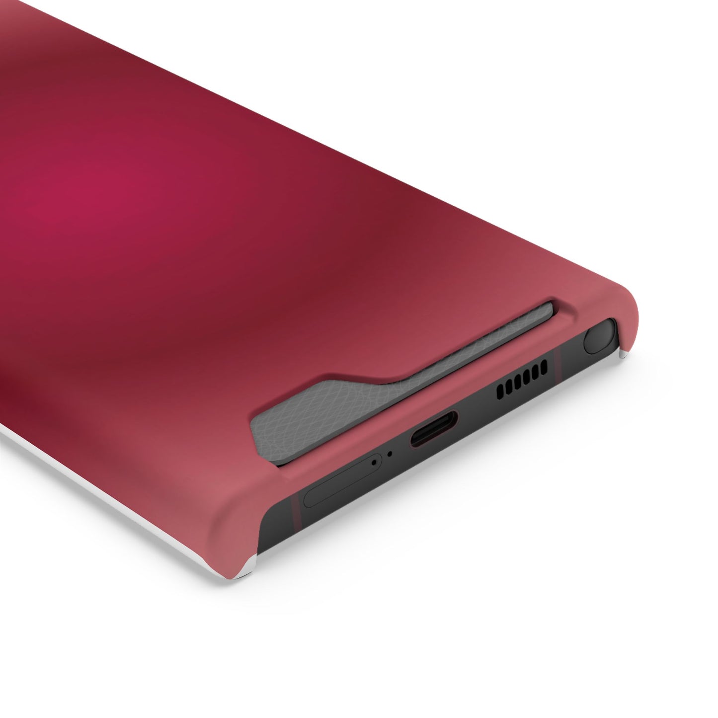 Slim Card-Holder Phone Case — Magnetic Red Wallet Cover