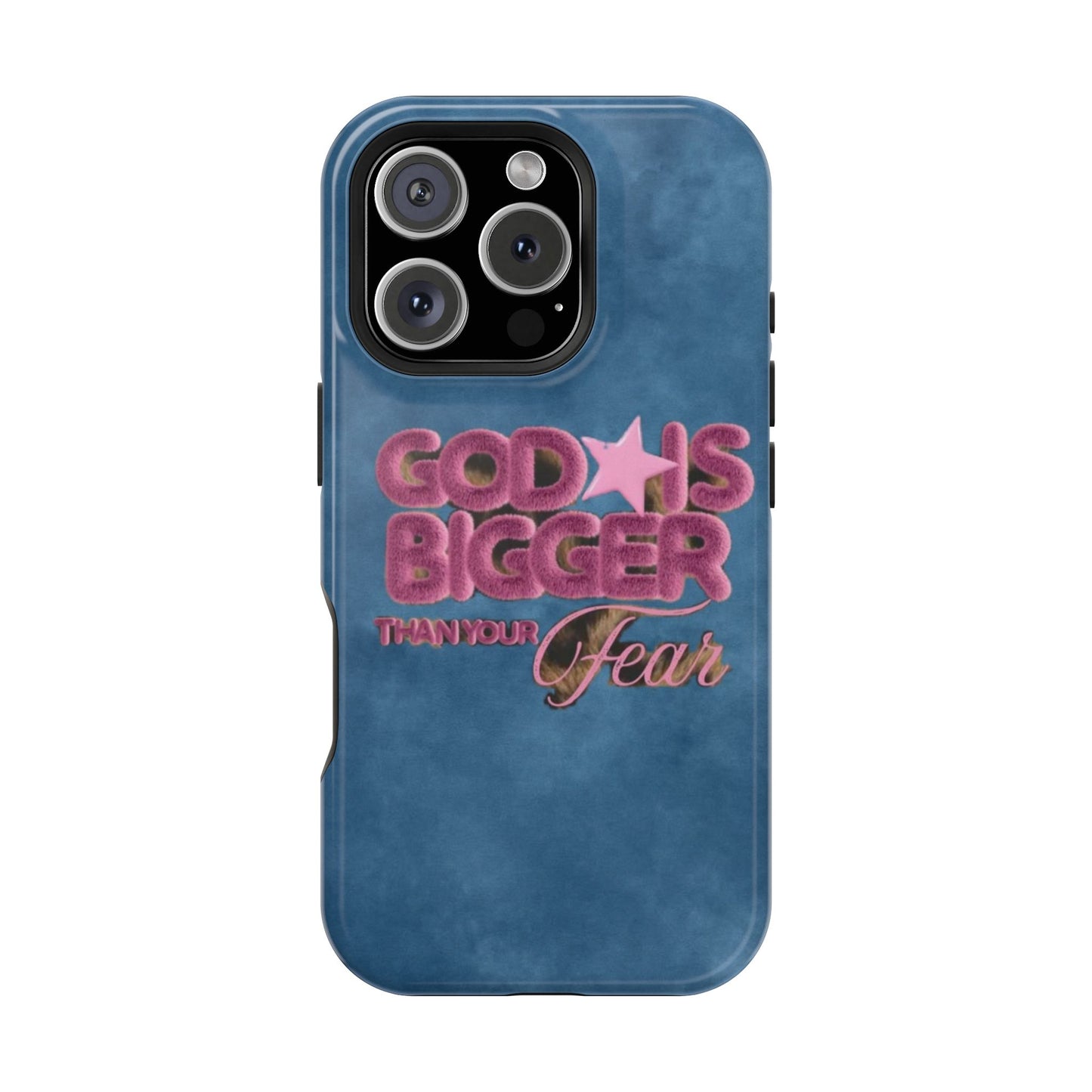 Phone Case — “God Is Bigger Than Your Fear” Magnetic Impact-Resistant Case