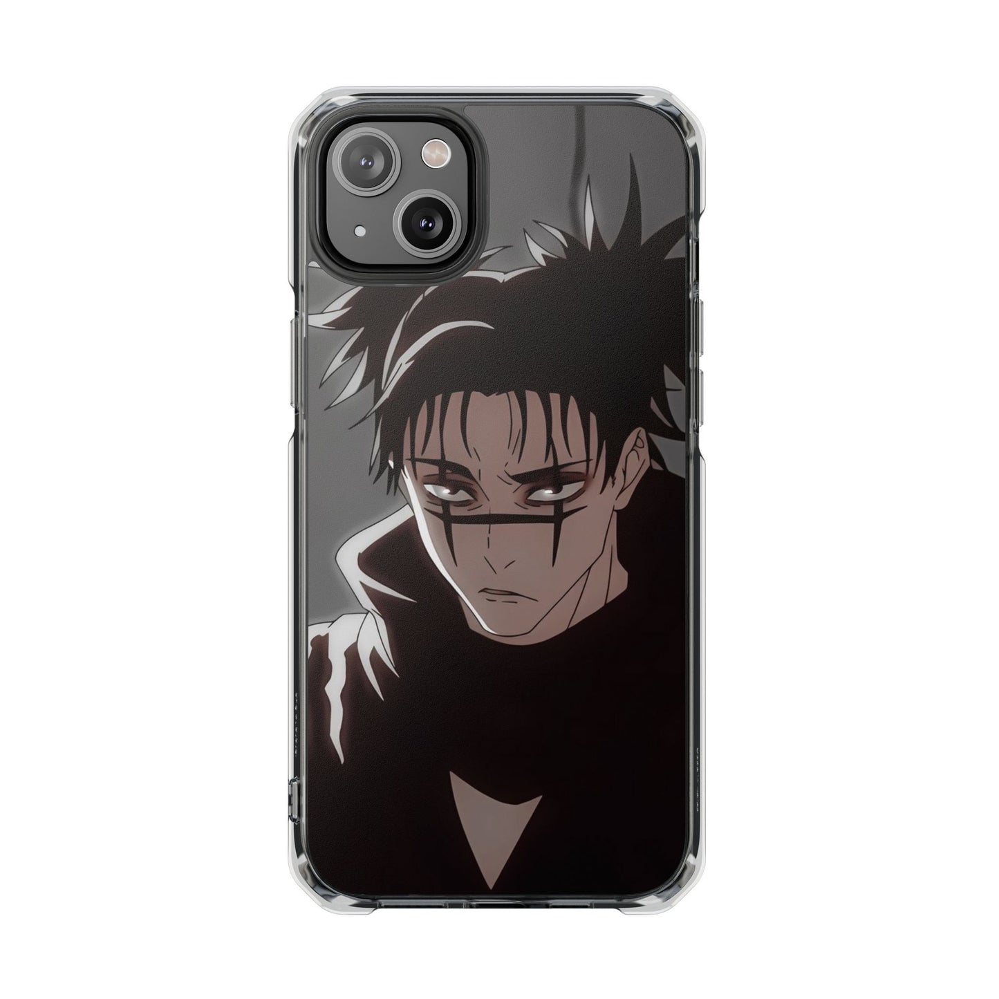 Clear Magnetic Phone Case — Dark Anime Character Design