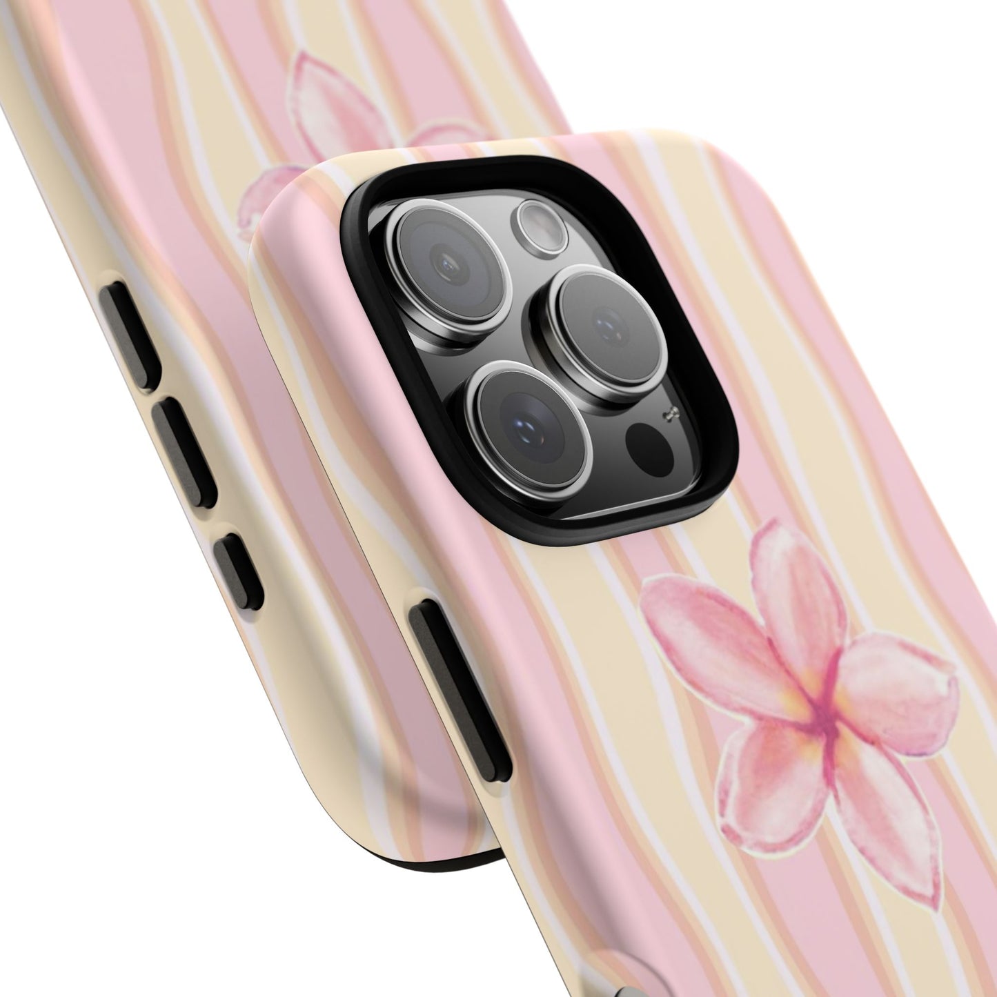 Pink Plumeria Phone Case - Tropical Floral Tough Phone Case