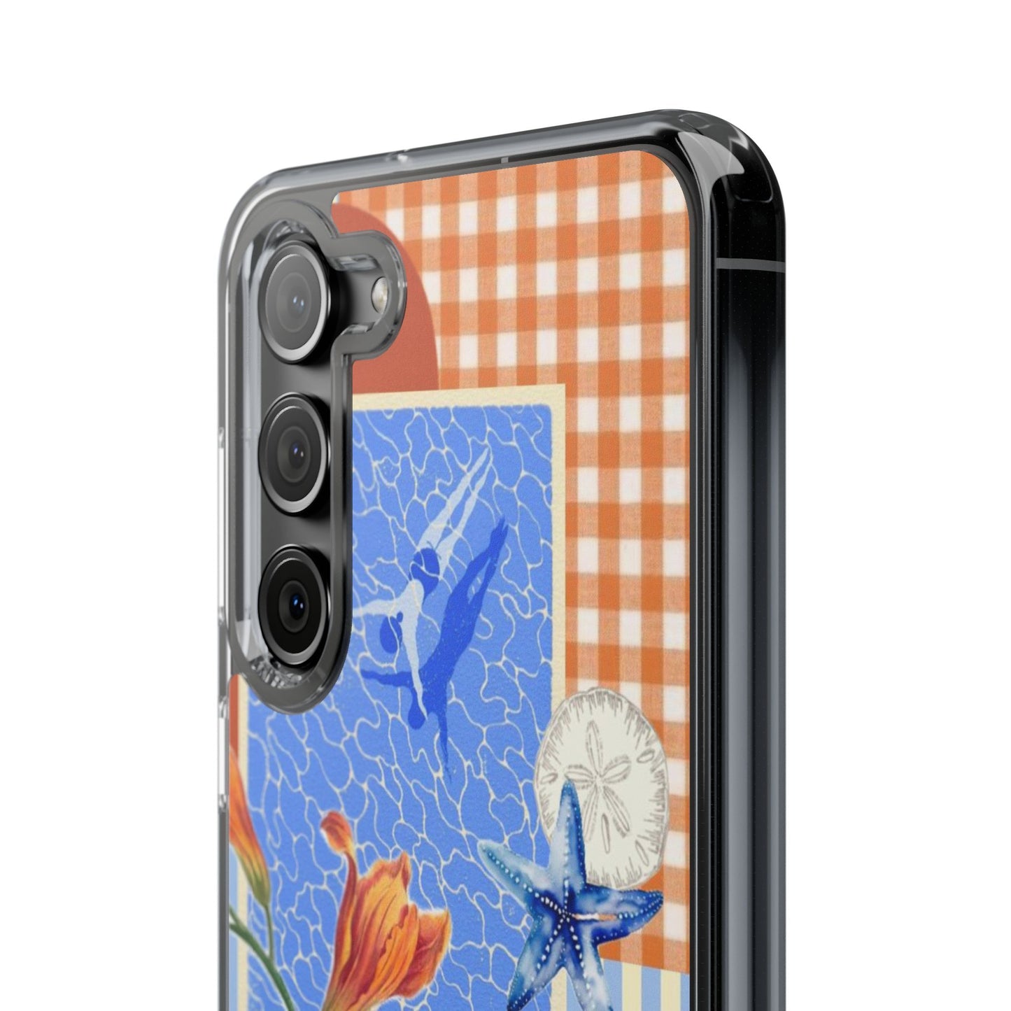 Floral Patchwork Clear Impact-Resistant Phone Case