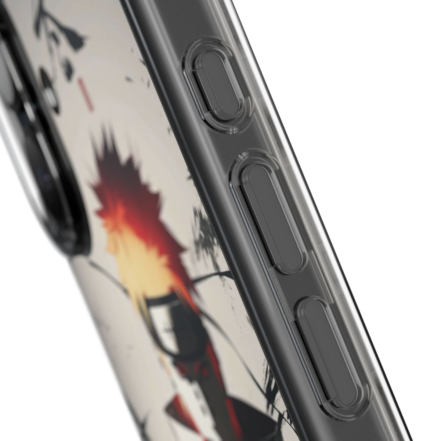 Clear Impact-Resistant Phone Case — Anime Akatsuki Shadow Design