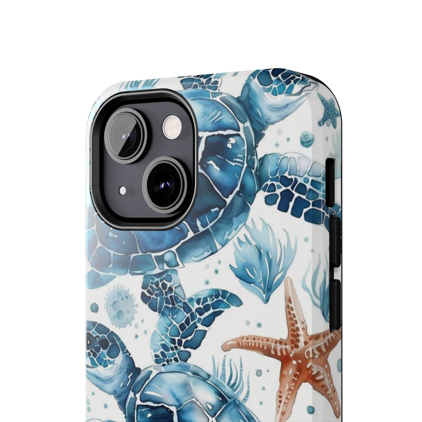 Sea Turtle Tough Phone Case — Blue Ocean Marine Life Protective Cover