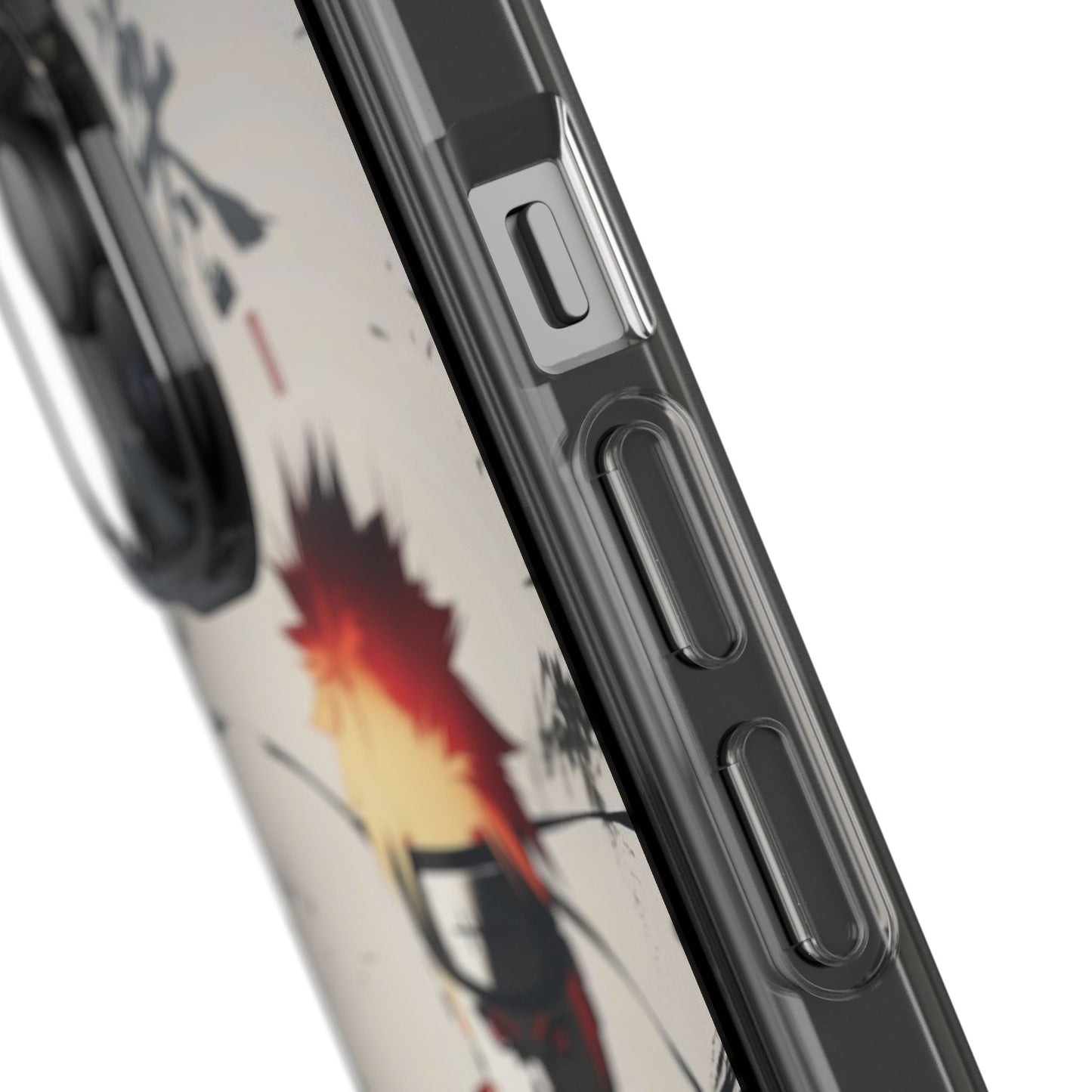 Clear Impact-Resistant Phone Case — Anime Akatsuki Shadow Design