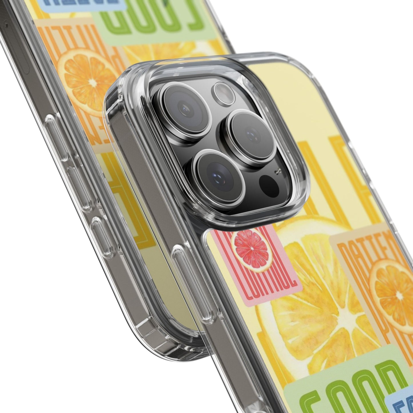 Clear Phone Case — Citrus Fruit Typography "Good Faith" Design