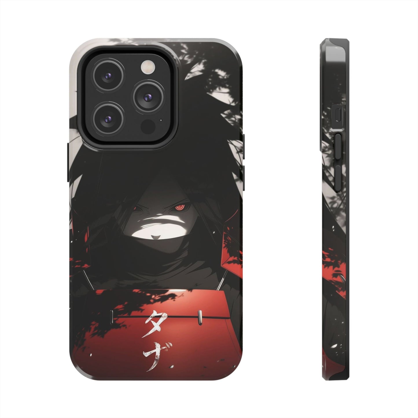 Anime Dark Ninja Phone Case — Red Eye Silhouette Tough Phone Case