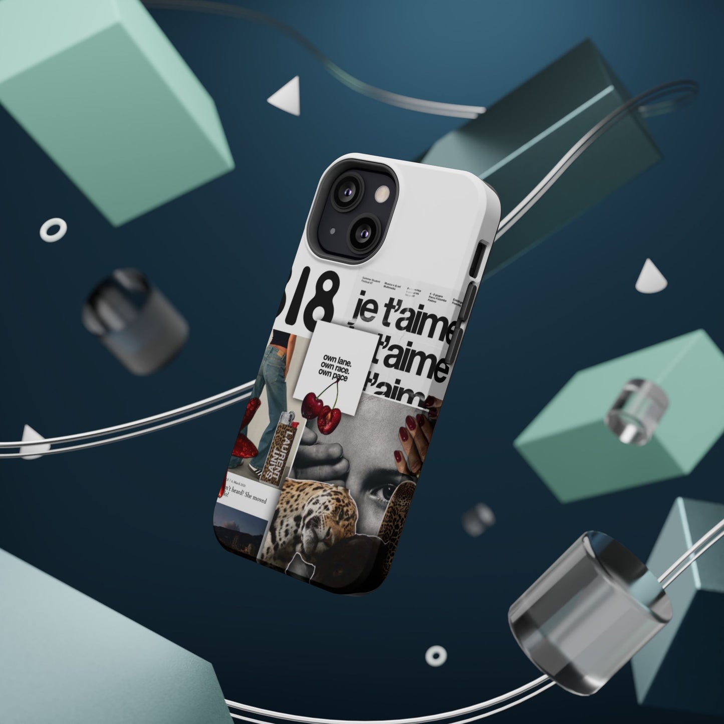 Collage 'Je t’aime' Magnetic Impact-Resistant Phone Case