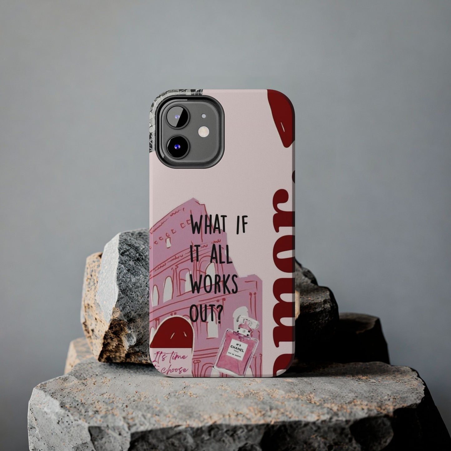 What If It All Works Out Phone Case - Pink Motivational Tough Case