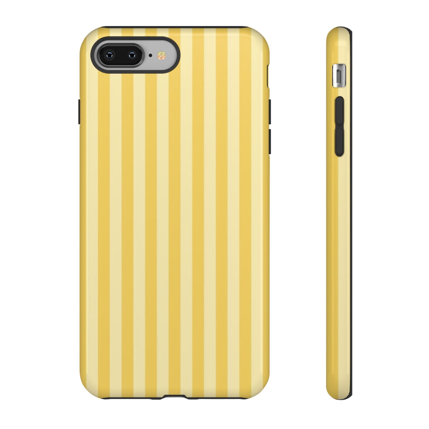Yellow Stripe Tough Phone Case — Durable Protective iPhone Cover
