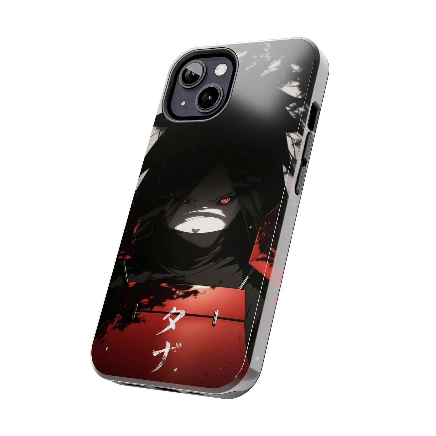 Anime Dark Ninja Phone Case — Red Eye Silhouette Tough Phone Case